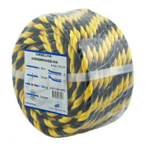 Varsellina svart/gul 10mm 25m