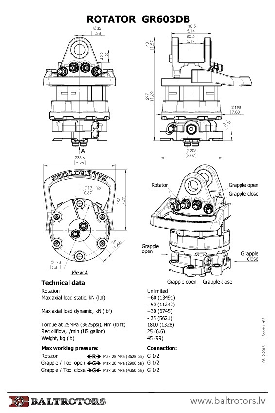 603DB spec