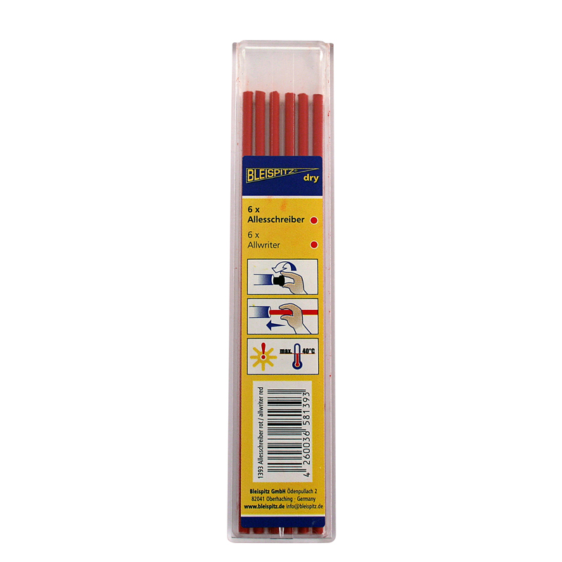 Refill 6-pack Röd till Bleispitz Dry