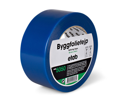 Byggfolietejp 50mmx25m Blå