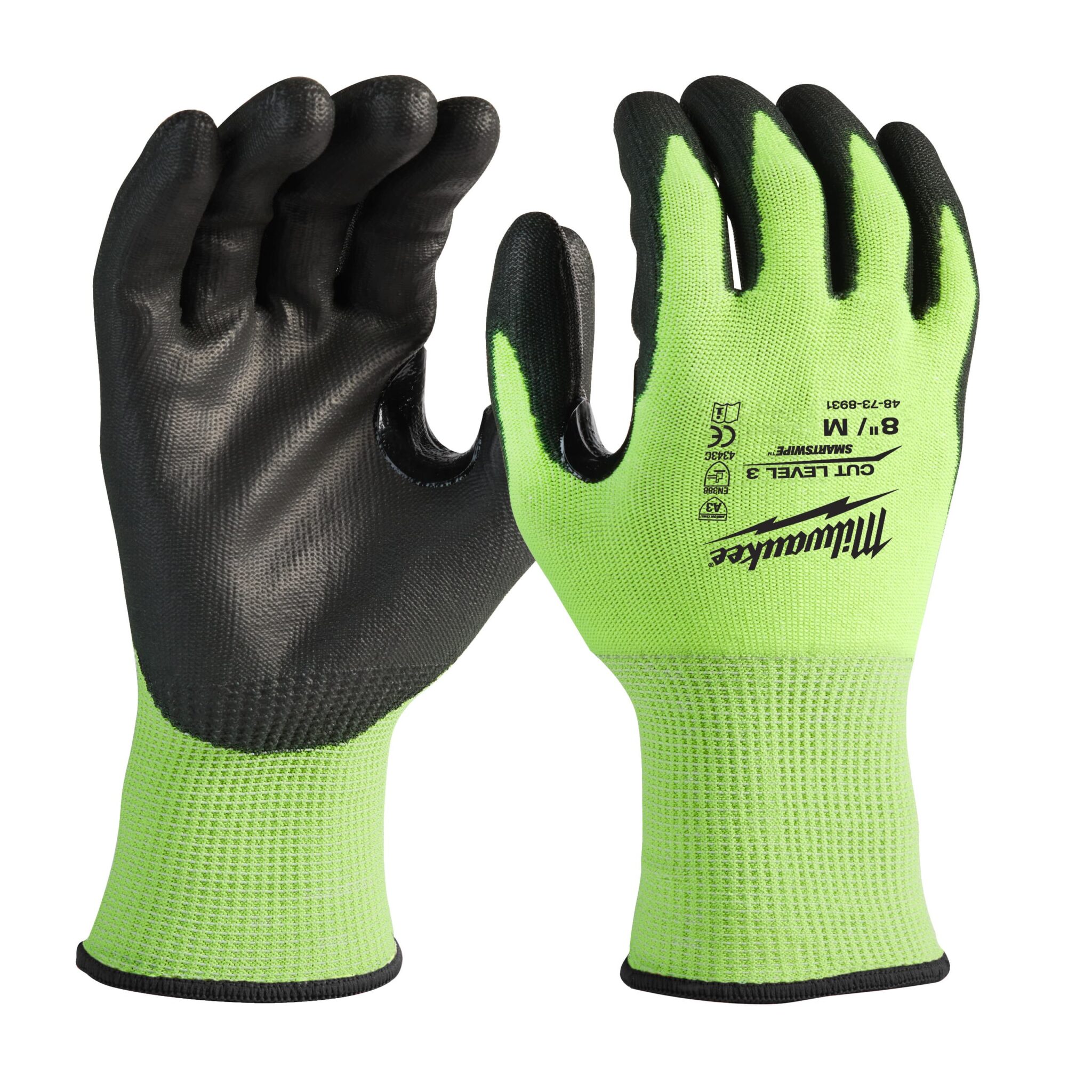HANDSKE HI-VIS SKÄRSKYDD C - M/8
