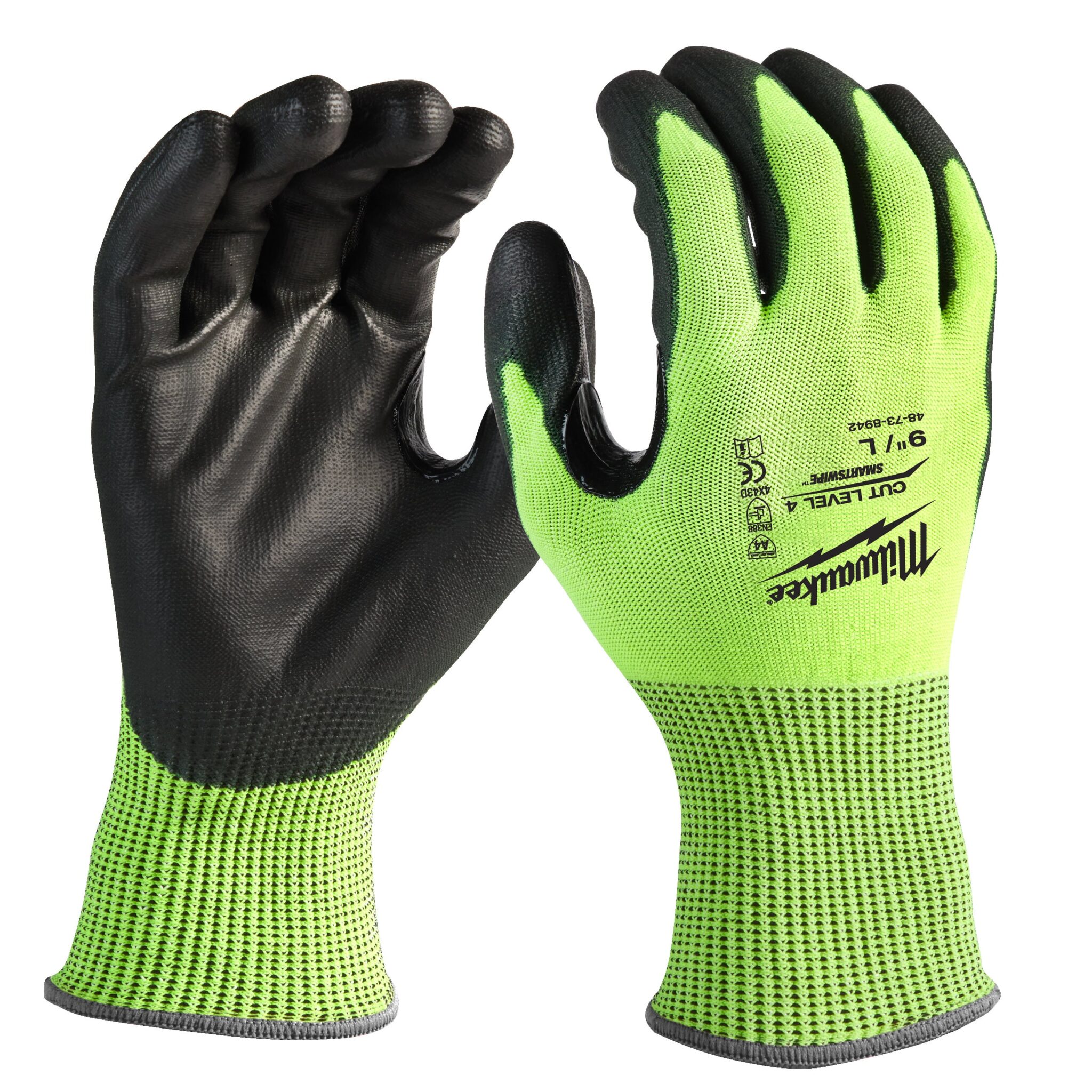 HANDSKE HI-VIS SKÄRSKYDD D - XL/10