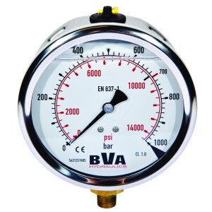 MANOMETER 0-1000 BAR 100MM NER