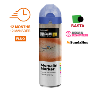 Mercalin blå fluorescerande märkfärg