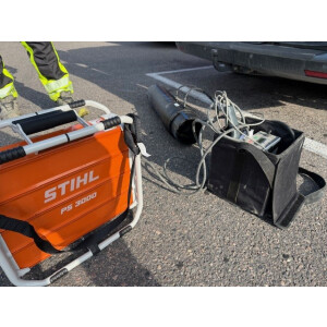 STIHL PS 3000 ihop med användning av svets för rörmuffar